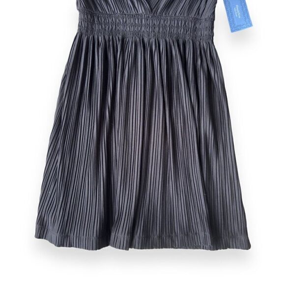 Simply Vera Vera Wang Pleated Dress Pure Night Black Women's Medium (M) - Picture 8 of 9